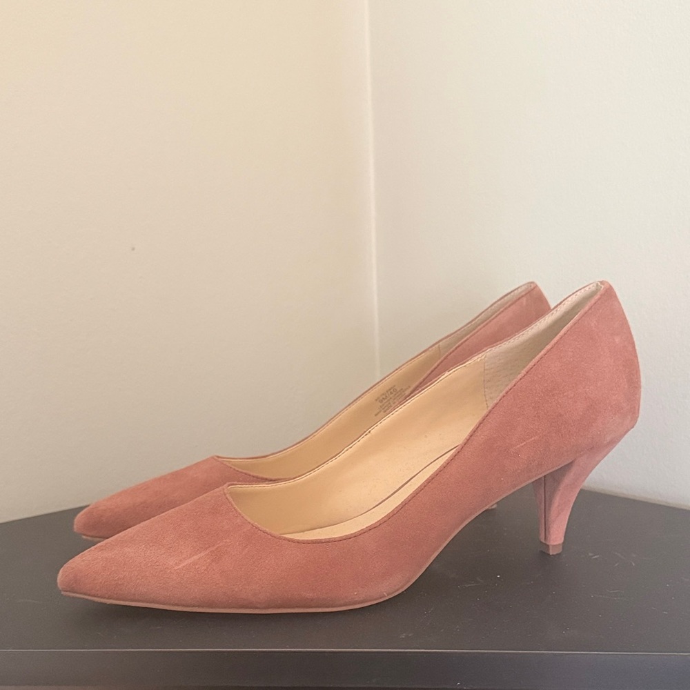Sole Society Dusty Rose Suede Pointed-Toe Pumps 9